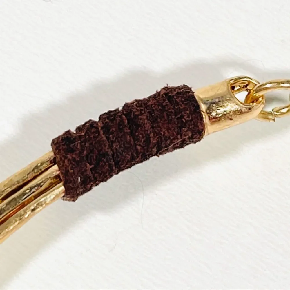 NWT Robert Lee Gold Blue Lapis Choker Necklace New